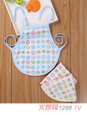 金色小魚(yú)單面竹纖維數(shù)字肚兜