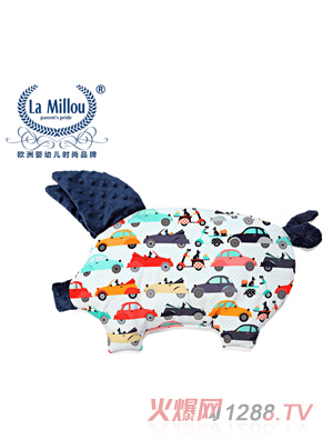 拉米洛法斗噗噗車小豬枕勇氣海軍藍(lán)