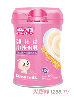 伴茁強(qiáng)化鐵小米米乳-益生菌護(hù)暢營養(yǎng)米乳400g