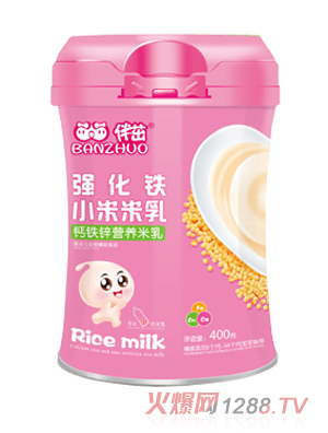 伴茁強(qiáng)化鐵小米米乳-鈣鐵鋅營養(yǎng)米乳400g