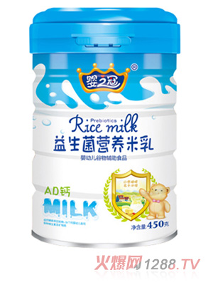 嬰之冠益生菌營養(yǎng)米乳 AD鈣 聽裝