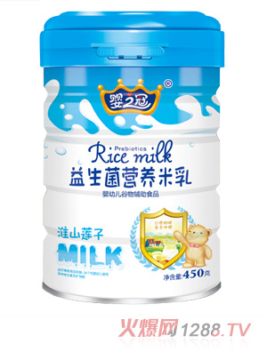 嬰之冠益生菌營養(yǎng)米乳 淮山薏米 聽裝