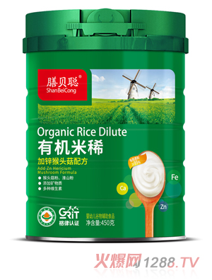 膳貝聰有機(jī)米?。愉\猴頭菇配方）450聽(tīng)