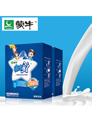 蒙牛未來星4段兒童成長(zhǎng)配方牛奶粉400g盒青少年學(xué)生含鈣益生元奶粉