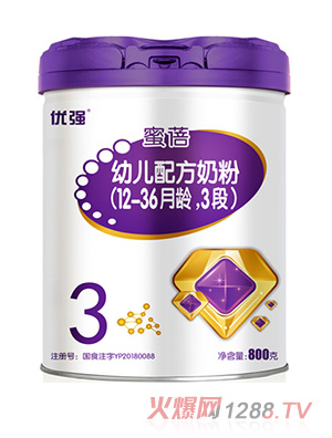圣元優(yōu)強蜜蓓幼兒配方奶粉（12-36月齡，3段）800g