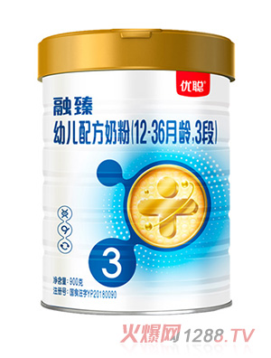 圣元優(yōu)聰融臻幼兒配方奶粉（12-36月齡，3段）900g