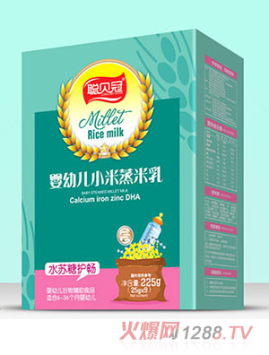 聰貝冠嬰幼兒小米蒸米乳盒裝-水蘇糖護(hù)暢