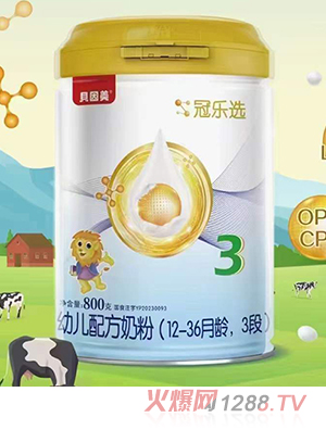 貝因美冠樂(lè)選幼兒配方奶粉（12-36月齡，3段）