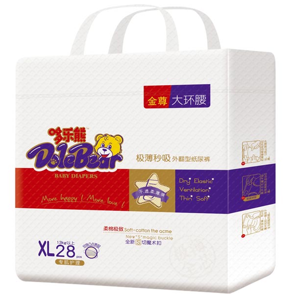 哆樂(lè)熊金尊大環(huán)腰紙尿褲XL碼28片