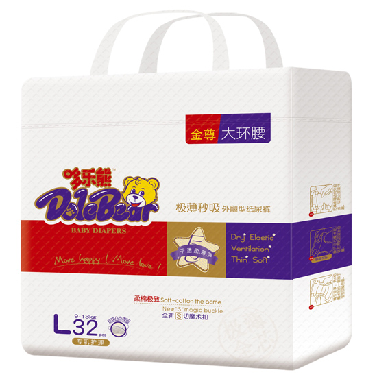 哆樂(lè)熊金尊大環(huán)腰紙尿褲L碼32片