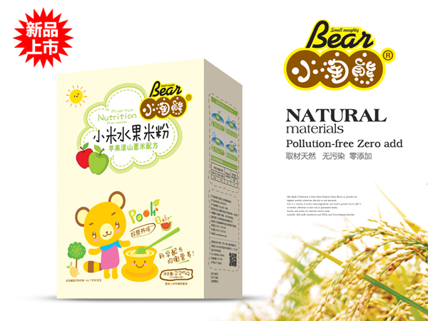 小淘熊蘋(píng)果淮山薏米小米水果米粉a