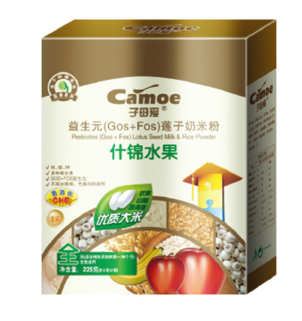 子母愛嬰幼益生元蓮子奶米粉什錦水果盒裝