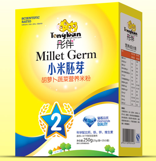 彤伴胡蘿卜蔬菜小米胚芽米粉盒裝