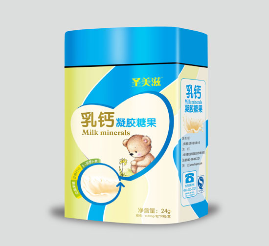 圣美滋QS乳鈣膠丸30粒(鐵盒)