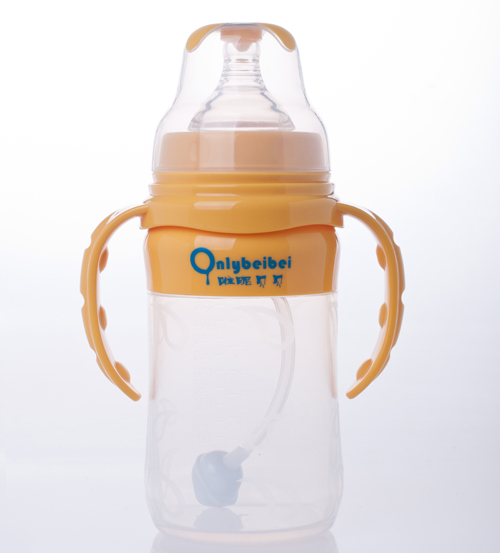 唯昵貝貝寬口硅膠奶瓶220ml棕色