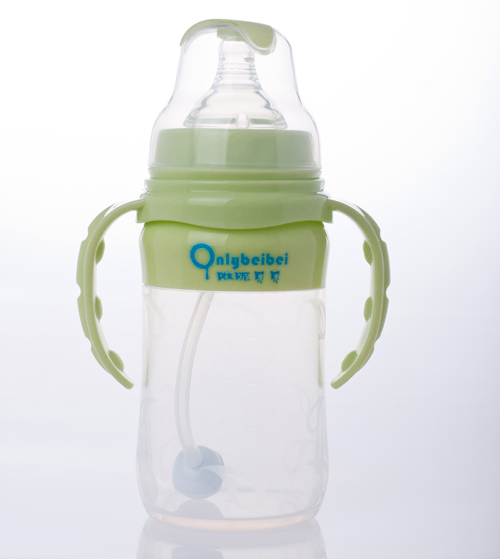 唯昵貝貝寬口硅膠奶瓶220ml綠色