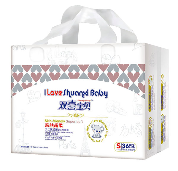 雙喜寶貝親膚超柔紙尿褲(中包)S36片