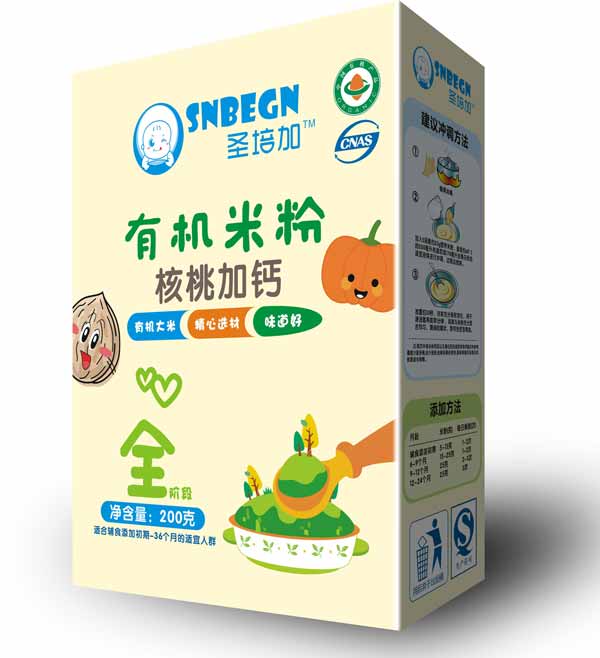 圣培加核桃加鈣有機(jī)米粉