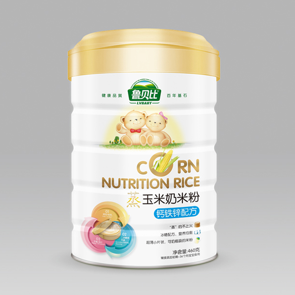 魯貝比鈣鐵鋅配方蒸玉米奶米粉
