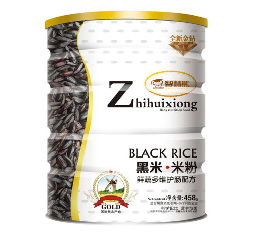 智慧熊鮮蔬多維護腸黑米米粉聽裝