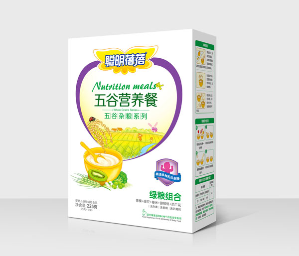 聰明蓓蓓盒裝五谷營養(yǎng)餐綠糧
